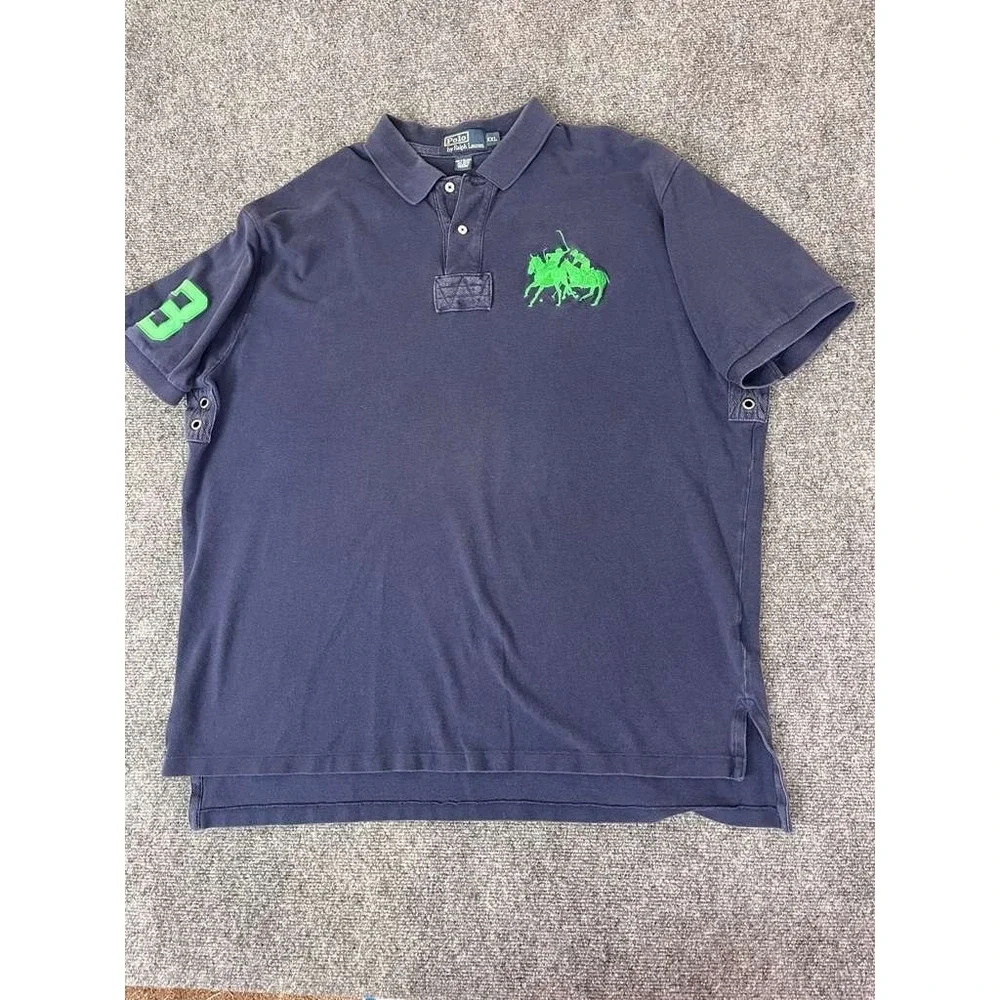 Vintage Polo Ralph Lauren‎ Men's 2XL Short Sleeve Shirt Dual Match Big Pony #2